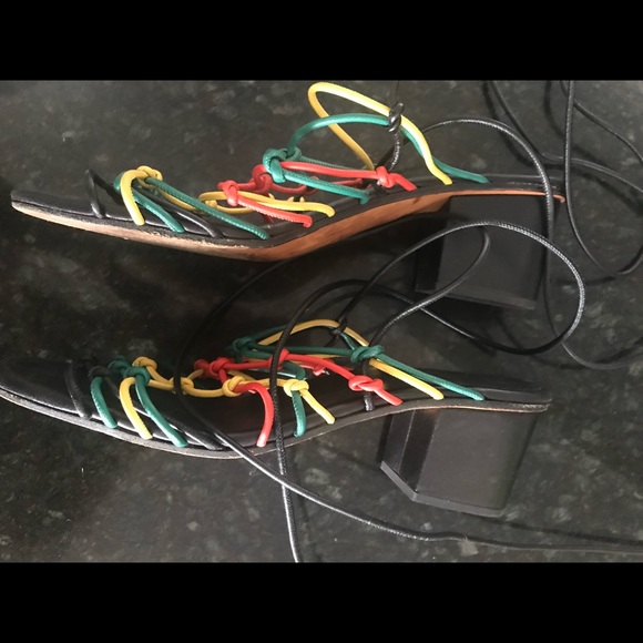 CHLOE GLADIATOR ANKLE TIE SANDALS - Picture 2 of 6